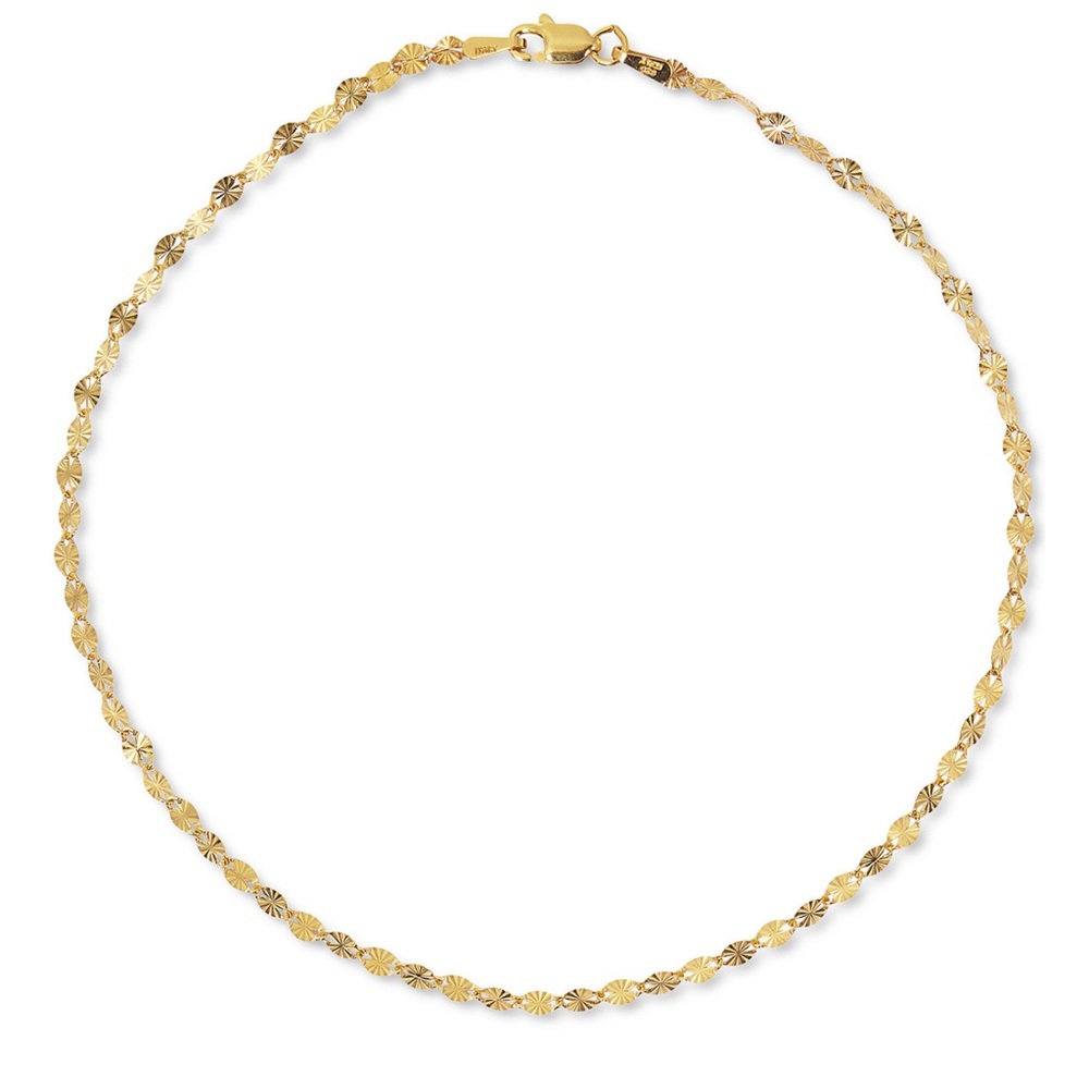 Giani Bernini Textured Ankle Bracelet 18k Gold 10”